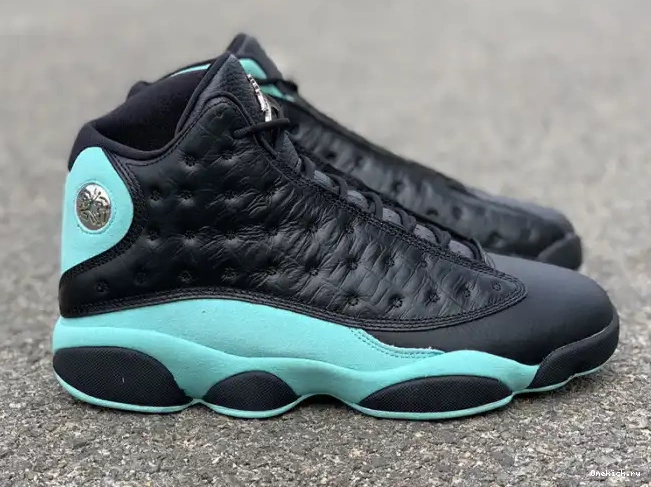 One Kick Black Air 13 Jordan Green 414571-030 Retro Island 0527